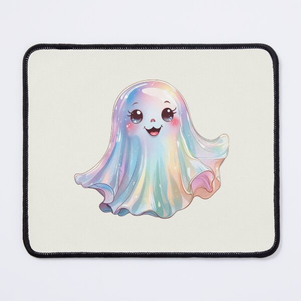 Item preview, Cute Iridescent Halloween Ghost Boo Having Ice-Cream designed and sold by RSDigitalPrintDesign.