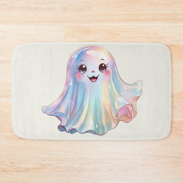 Item preview, Cute Iridescent Halloween Ghost Boo Having Ice-Cream designed and sold by RSDigitalPrintDesign.