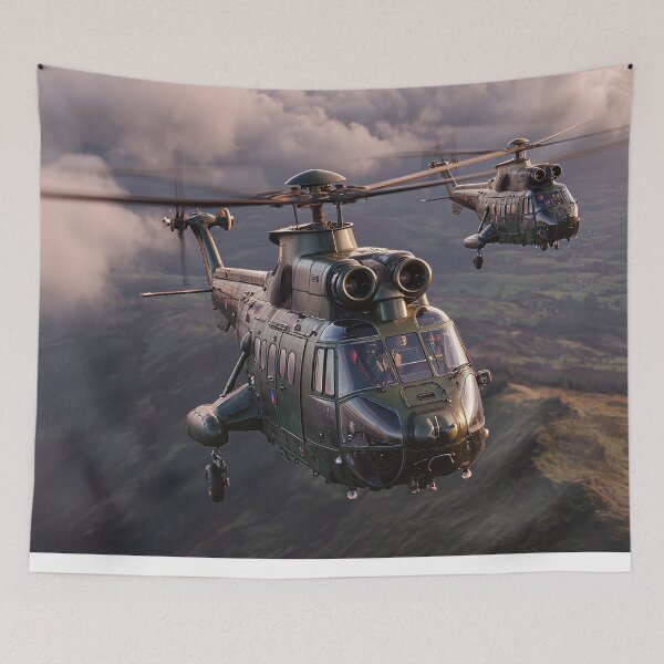 Item preview, Twin Pumas Over the Moor designed and sold by Skyframe Aviation.