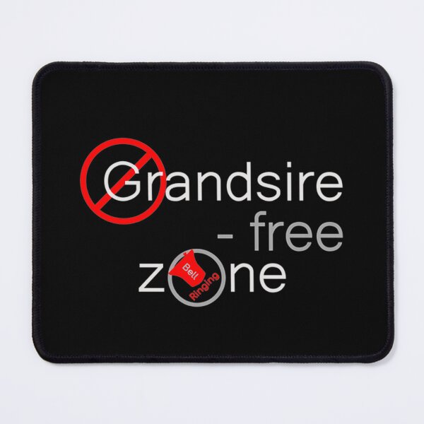 Item preview, Bell Ringing - Grandsire-Free Zone - White Text designed and sold by MaryCStale.
