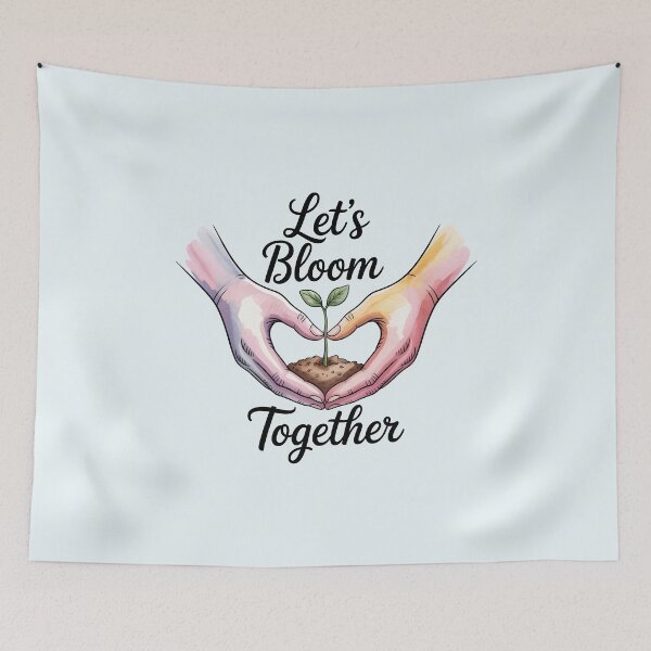 Item preview, Let’s Bloom Together – Positive Spring Design designed and sold by Jollys-ArtShop.