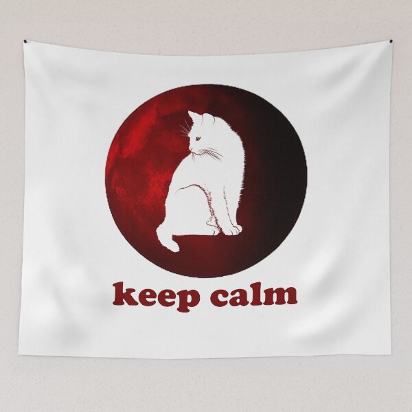 Item preview, A quiet cat under the red moon designed and sold by Ach&Koor.