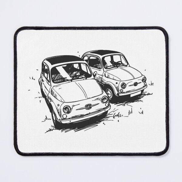 Item preview, Classic Cinquecento – Vintage Car Sketch Design designed and sold by Ride & Relive.