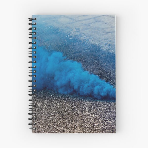 Item preview, Blue Smoke Bomb Releasing Vibrant Smoke on Outdoor Pavement Surface designed and sold by Nmallia.