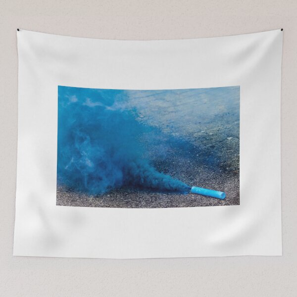 Item preview, Copy of Blue Smoke Bomb Releasing Vibrant Smoke on Outdoor Pavement Surface designed and sold by Nmallia.