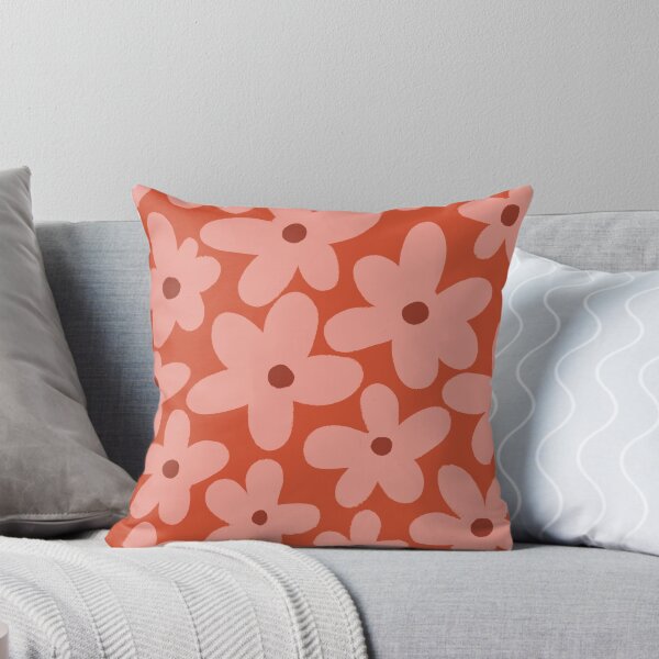 Item preview, Pink flowers on red designed and sold by Karf  ..
