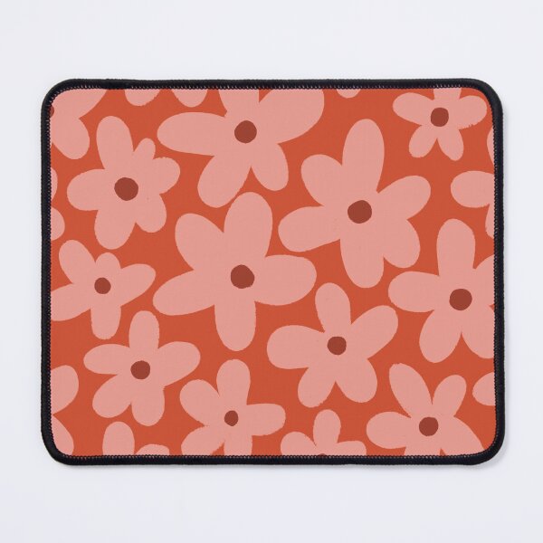 Item preview, Pink flowers on red designed and sold by Karf  ..