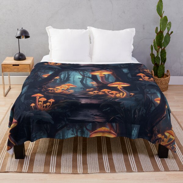 Item preview, Fungal Jungle Halloween T-Shirt for Mushroom and Spooky Art Lovers designed and sold by JoyMuse.