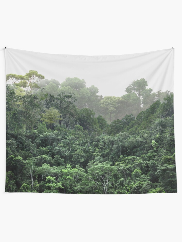Alternate view of Tropical Foggy Forest Tapestry