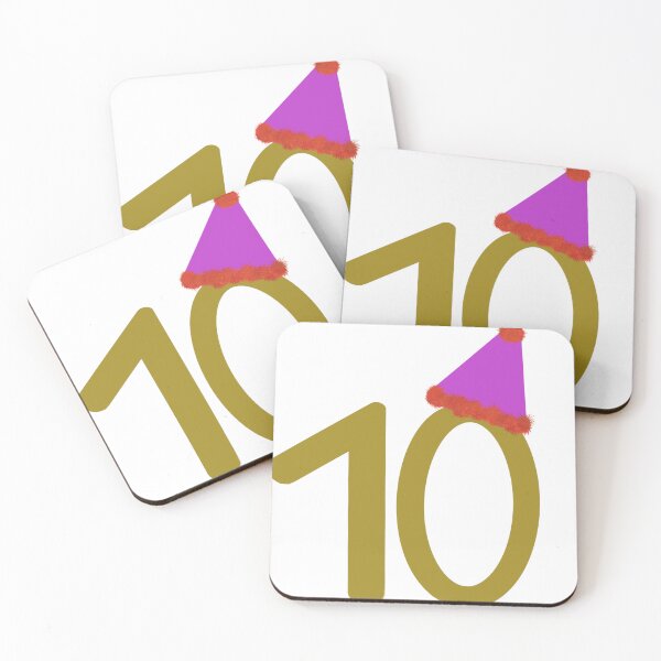 Item preview, Happy Tenth Birthday Number 10 designed and sold by Ikattyg.