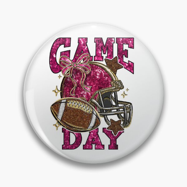 Item preview, Pink Glitter Game Day, Sport Lovers, Football America,  designed and sold by vintagearttee.