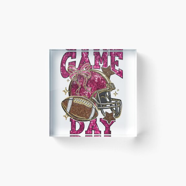 Item preview, Pink Glitter Game Day, Sport Lovers, Football America,  designed and sold by vintagearttee.