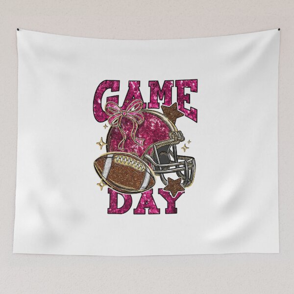Item preview, Pink Glitter Game Day, Sport Lovers, Football America,  designed and sold by vintagearttee.