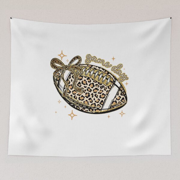 Item preview, Leopard Glitter Game Day, Football America designed and sold by vintagearttee.