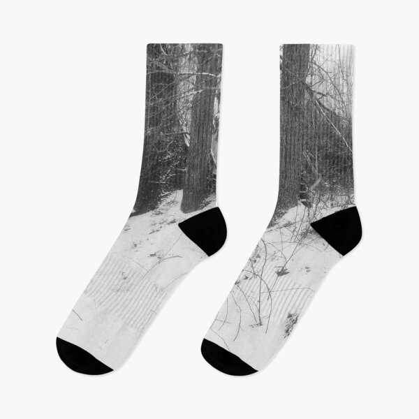 Item preview, The Snowy Fence (black and white) designed and sold by BWFields.