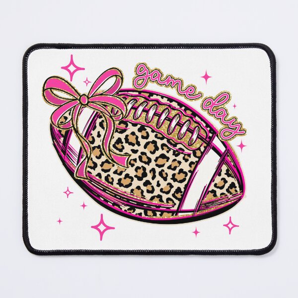 Item preview, Pink Leopard Glitter Game Day, Football America designed and sold by vintagearttee.