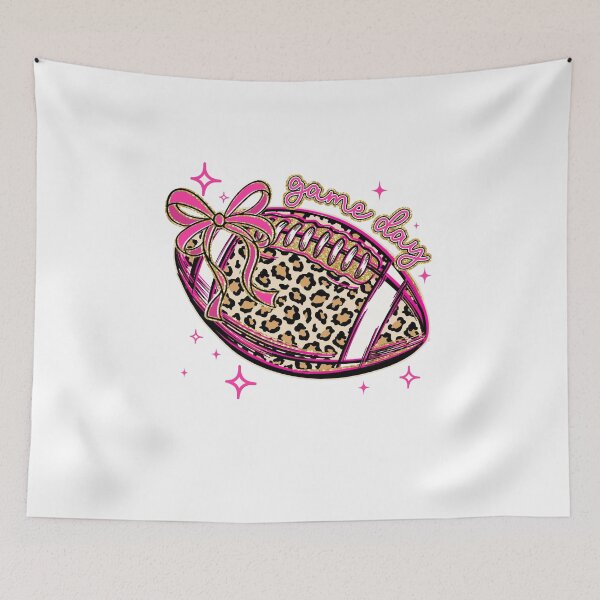 Item preview, Pink Leopard Glitter Game Day, Football America designed and sold by vintagearttee.