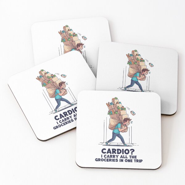 Item preview, Funny Grocery Cardio – One Trip Challenge Design designed and sold by Fandraw.