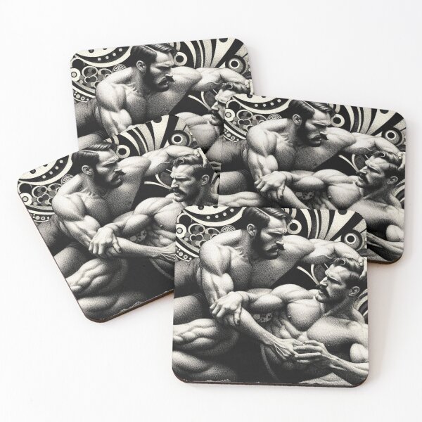 Item preview, 1940s San Francisco Gay Wrestlers Tom of Finland Tribute Gay Pride Graphic Design designed and sold by ItsAKinkThing.