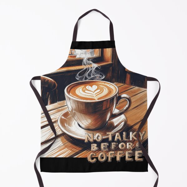 Item preview, no talky before coffee, a gift for a morning coffee lover, designed and sold by miro-bob-design.