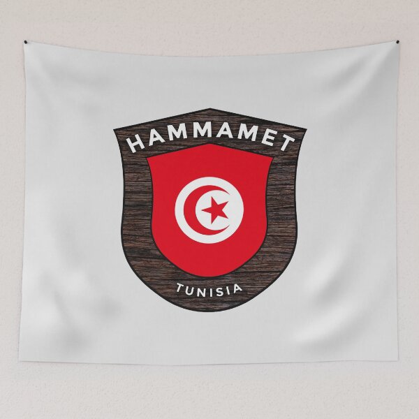Item preview, Hammamet Tunisia Emblem Flag designed and sold by World Designs.