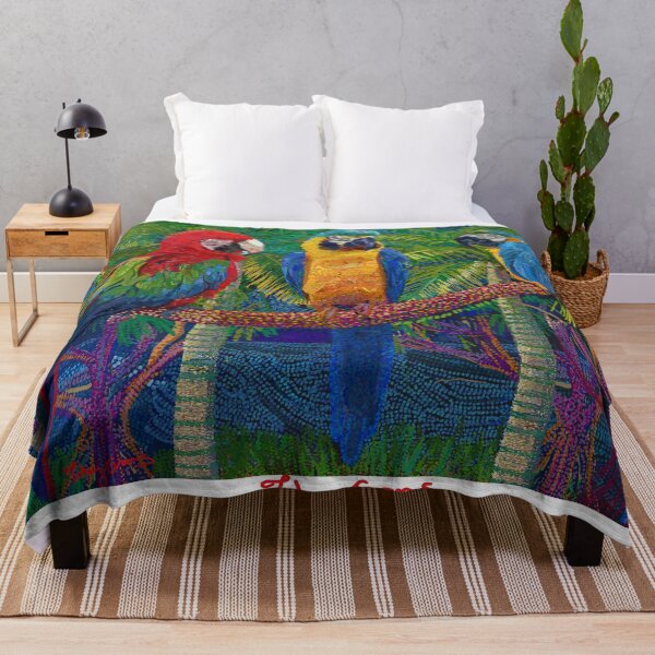 Item preview, Macaw Quartet – Tropical Parrot Illustration designed and sold by Toby Evans.