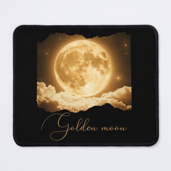 Item preview, Golden moon against the background of clouds and stars designed and sold by DżodżoJoy.