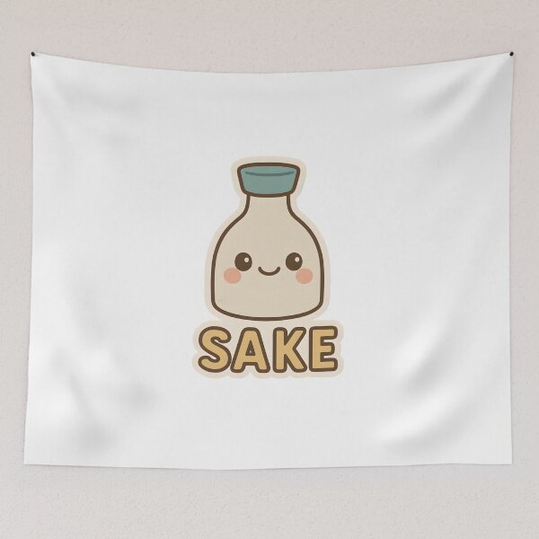 Item preview, Kawaii Sake Bottle – Japanese Chibi Art  designed and sold by OsasChild.