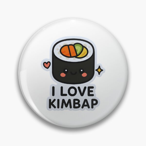 Item preview, Kawaii Kimbap Sticker – Cute I Love Kimbap Korean Food Design designed and sold by OsasChild.