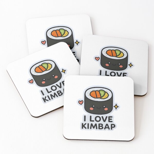 Item preview, Kawaii Kimbap Sticker – Cute I Love Kimbap Korean Food Design designed and sold by OsasChild.