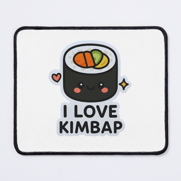 Item preview, Kawaii Kimbap Sticker – Cute I Love Kimbap Korean Food Design designed and sold by OsasChild.