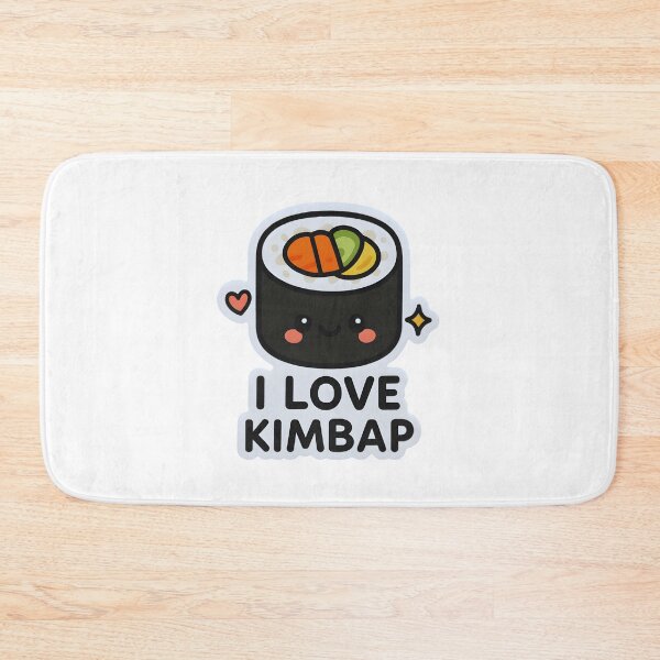 Item preview, Kawaii Kimbap Sticker – Cute I Love Kimbap Korean Food Design designed and sold by OsasChild.