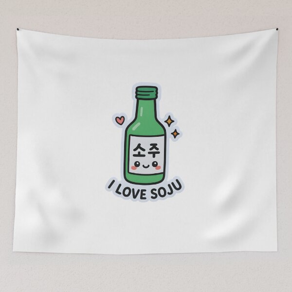 Item preview, Kawaii Korean Soju Bottle Sticker – I Love Soju designed and sold by OsasChild.
