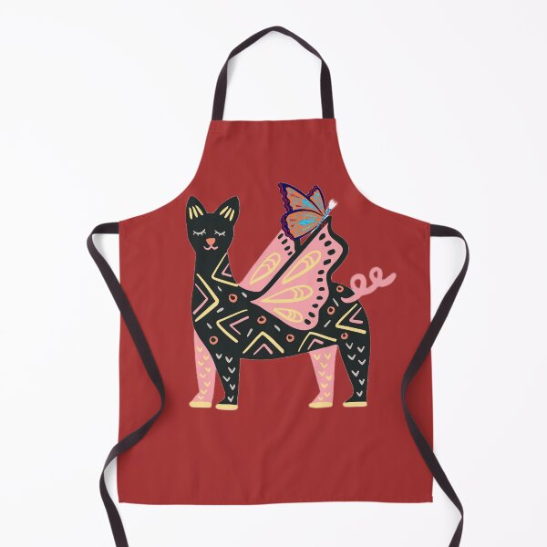 Item preview, Magic Cat with Butterfly Wings – Halloween Folk Art designed and sold by Studio Yvonne .