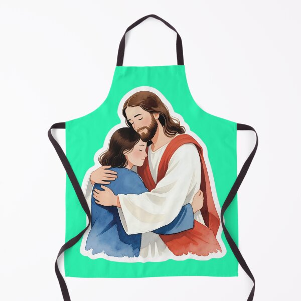 Item preview, Jesus embracing a person watercolor sticker designed and sold by Origen88.