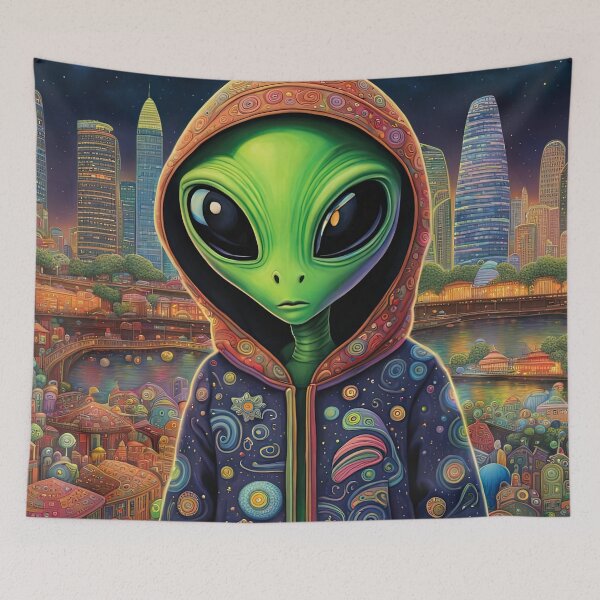 Item preview, Alien in Singapore designed and sold by Colin Bentham.