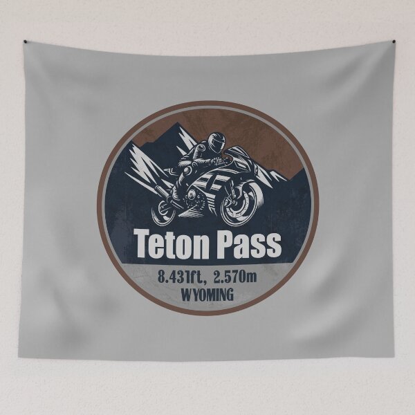 Item preview, Teton Pass Wyoming Scenic Motorcycle Mountain Ride designed and sold by CynthiaGraphics.