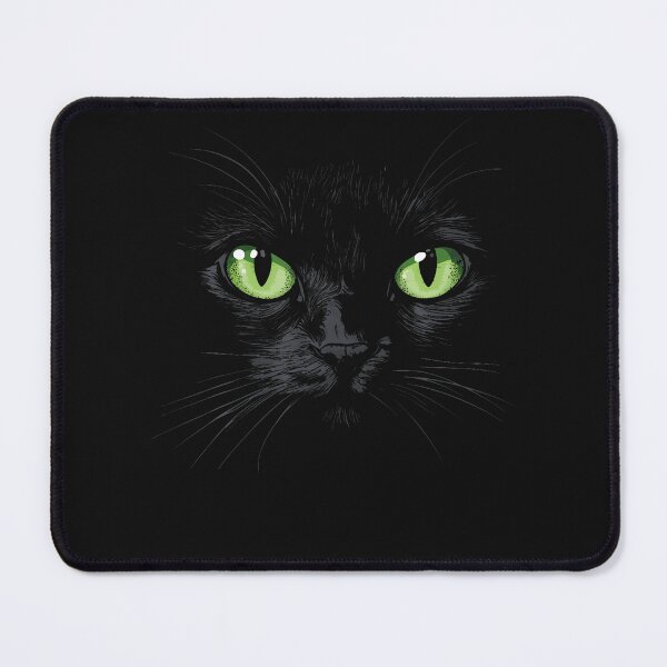 Item preview, Feline Art Vibes Black Cat With Green Eyes - Unisex-Adultskids Graphic Halloween Black Small designed and sold by titusfacund.
