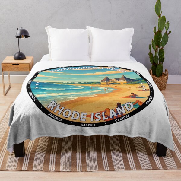 Item preview, Narragansett Beach Rhode Island Vintage Travel Poster USA  designed and sold by inkNext.