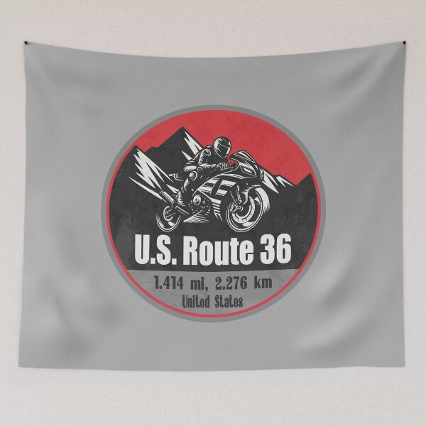 Item preview, U.S. Route 36 Scenic Motorcycle Ride designed and sold by CynthiaGraphics.
