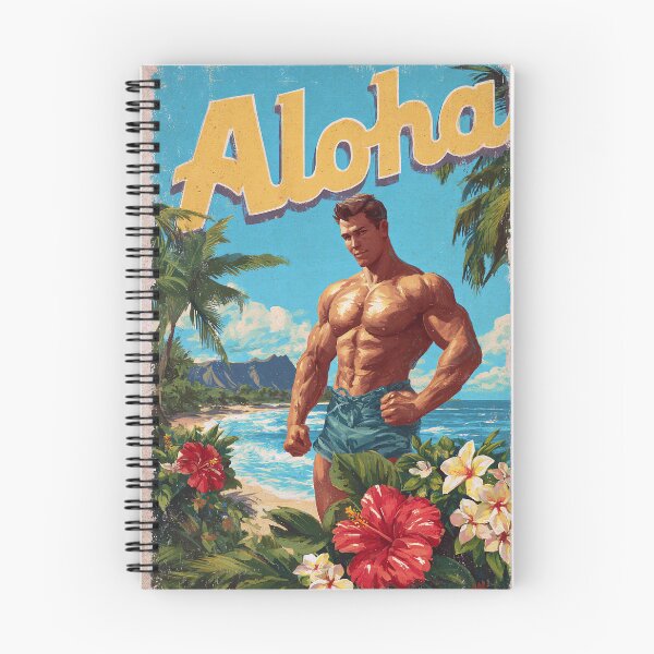 Item preview, Aloha Hawaii Vintage Beach Hunk designed and sold by UncannyCanvas.