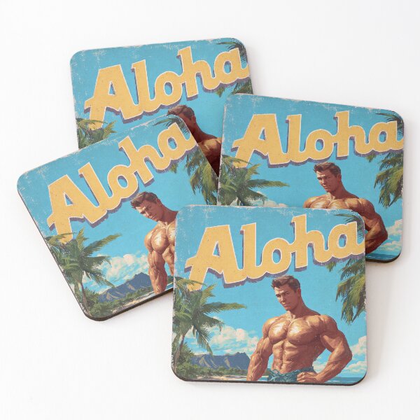 Item preview, Aloha Hawaii Vintage Beach Hunk designed and sold by UncannyCanvas.