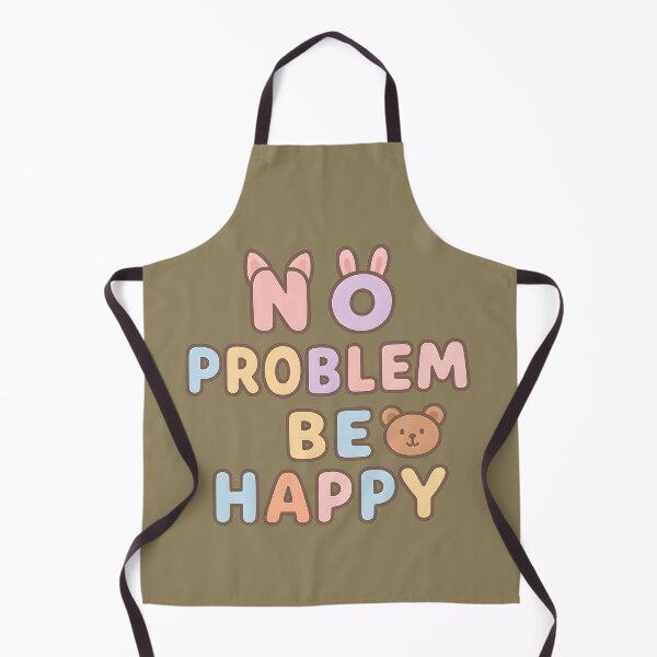 Item preview, No Problem Be Happy – Cute Typography with Animal Ears Sticker designed and sold by KawaiiOrbit.