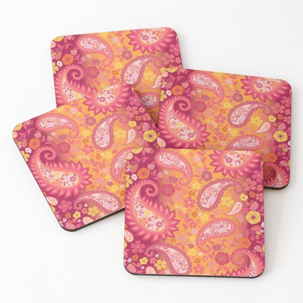 Item preview, Stevie-Gold and Rubies-Bohemian Rockstar Jewel Edition Paisley designed and sold by Annette Chabidon Studio.