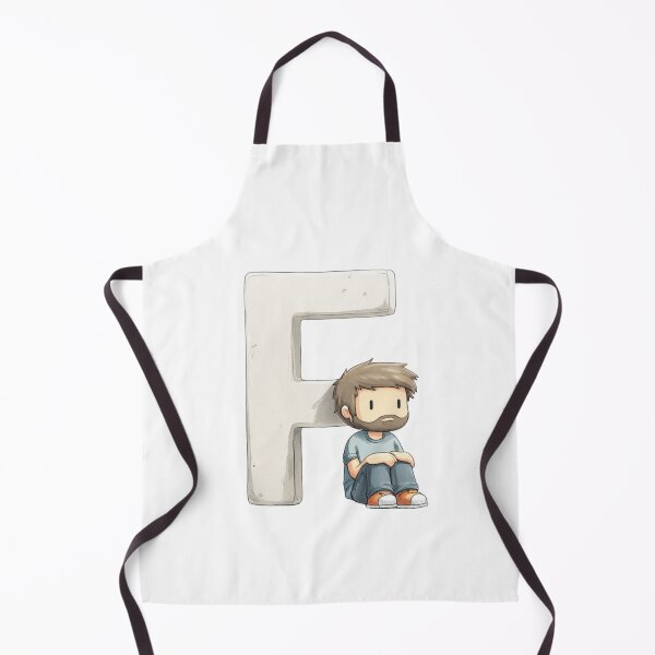 Item preview, Bearded Man Sitting in Front of Giant Letter F Illustration designed and sold by JunsH.