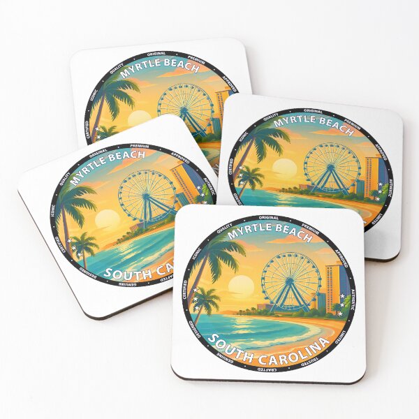 Item preview, Myrtle Beach South Carolina Vintage Travel Poster - Coastal Art & Souvenir USA designed and sold by inkNext.