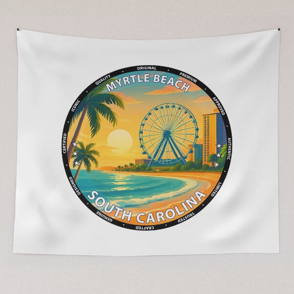 Item preview, Myrtle Beach South Carolina Vintage Travel Poster - Coastal Art & Souvenir USA designed and sold by inkNext.
