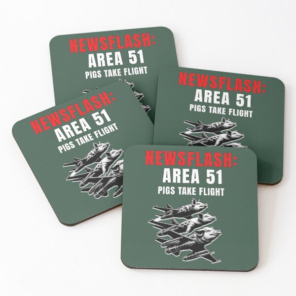 Item preview, FOR Dark SHIRTS Funny Area 51 Newsflash Shirt – Pigs Take Flight Alien UFO Conspiracy Tee For (LIGHT SHIRTS) designed and sold by ArtRoyal13.