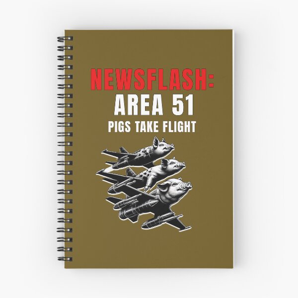 Item preview, FOR Dark SHIRTS Funny Area 51 Newsflash Shirt – Pigs Take Flight Alien UFO Conspiracy Tee For (LIGHT SHIRTS) designed and sold by ArtRoyal13.