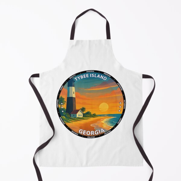 Item preview, Tybee Island Georgia Travel Poster - Coastal Beach Art & Lighthouse Illustration USA designed and sold by inkNext.